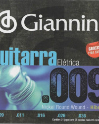 Detalhes do produto ENCORDOAMENTO GIANNINI GUITARRA ELÉTRICA 009 - GRÁTIS 1ª MI.E