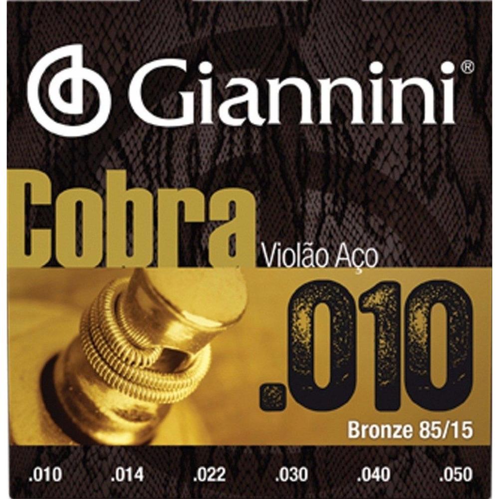 ENCORDOAMENTO GIANNINI COBRA VIOLÃO AÇO 010