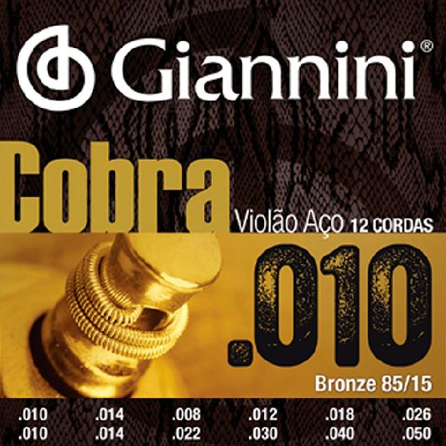 ENCORDOAMENTO GIANNINI COBRA VIOLÃO 12 CORDAS 010